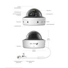 TP-LINK VIGI 4MP Full-Color Dome Network Camera, 2.8mm