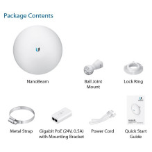 UBIQUITI NanoBeam® AC 2.4 GHz airMAX® ac CPE with Dedicated Wi-Fi Management