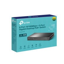 TP-LINK 8 prievadų 10 / 100 Mbps + 3 prievadų gigabito darbalaukio komutatorius su 8 prievadų PoE+ TP-LINK 8 prievadų 10 / 100 Mbps + 3 prievadų gigabito darbalaukio komutatorius su 8 prievadų PoE+