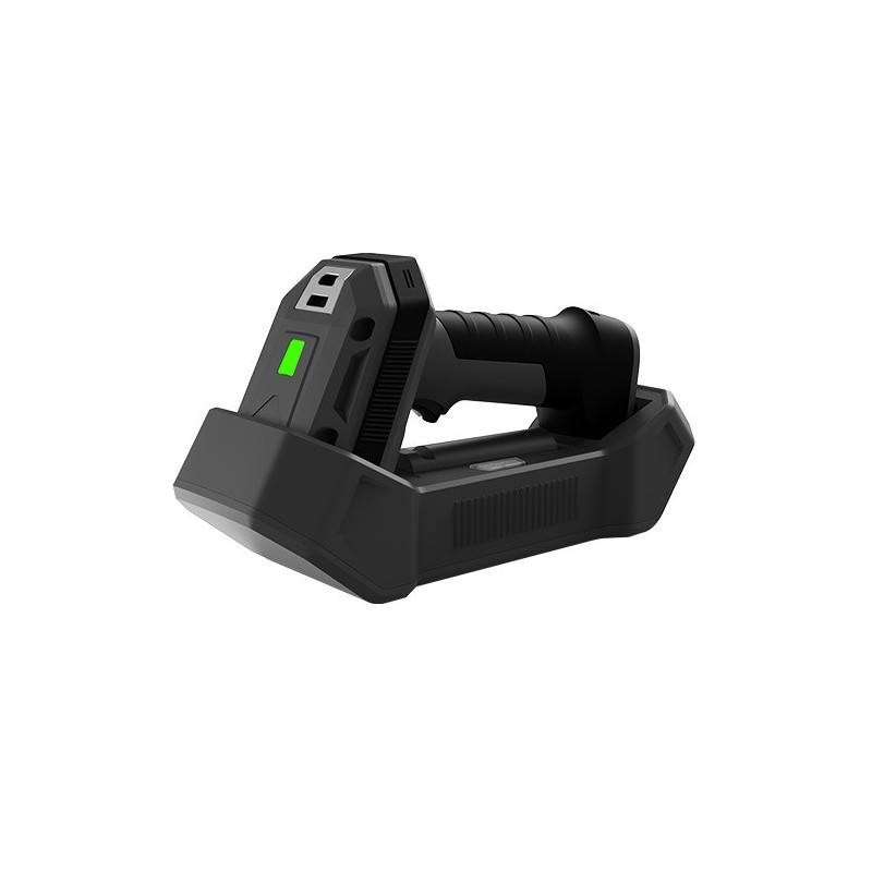 Industrinis bevielis 1D / 2D brūkšninių kodų skaitytuvas, su stovu