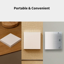 AQARA išmaniųjų namų belaidis nuotolinio valdymo jungiklis H1, dvigubas svirtis, pilkas