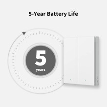 AQARA Smart Home Wireless Remote Switch H1, Double Rocker, Grey