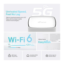 TP-LINK 5G AX1800 belaidis dviejų dažnių gigabito maršrutizatorius Archer NX200
