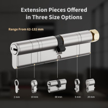 AQARA Adjustable Cylinder (Rev.2), Compatible with Aqara Smart Lock U200