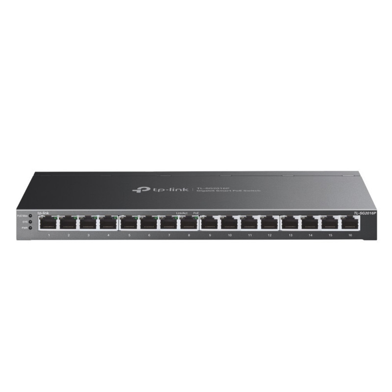 TP-LINK JetStream 16-Port Gigabit Smart Switch with 8-Port PoE+
