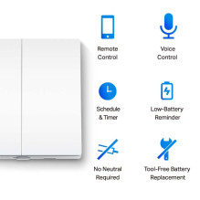 TP-LINK Smart Light Switch, 2-Gang 1-Way, Tapo S220 TP-LINK Smart Light Switch, 2-Gang 1-Way, Tapo S220