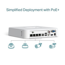 TP-LINK VIGI 4 kanalų PoE+ tinklo vaizdo įrašymo įrenginys TP-LINK VIGI 4 kanalų PoE+ tinklo vaizdo įrašymo įrenginys