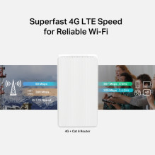 „Mercusys 4G+ Cat6 AC1200“ belaidis dviejų dažnių gigabito maršrutizatorius