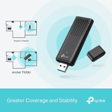 TP-LINK AX1800 Dual Band Wi-Fi 6 Wireless USB Adapter, Archer TX20U TP-LINK AX1800 Dual Band Wi-Fi 6 Wireless USB Adapter, Archer TX20U
