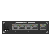 TELTONIKA 5 gigabito LAN prievadų automobilinis PoE+ nevaldomas komutatorius TELTONIKA 5 gigabito LAN prievadų automobilinis PoE+ nevaldomas komutatorius