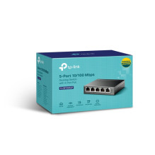 TP-LINK 5 prievadų 10 / 100 Mbps stalinis komutatorius su 4 prievadų PoE