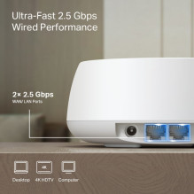 TP-LINK BE3600 viso namo „Mesh WiFi“ sistema, skirta „Deco BE25“, 2 vnt. pakuotėje