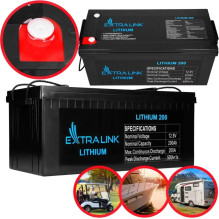 EXTRALINK LiFePO4 akumuliatorius 12,8 V 200 Ah