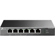TP-LINK 6 prievadų gigabito darbalaukio komutatorius su 3 prievadų „PoE+“ ir 1 prievado „PoE++“