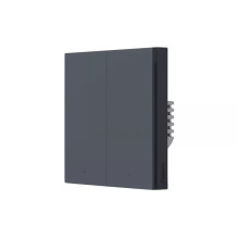 AQARA Smart Home Wall Switch H1, No Neutral, Double Rocker, Grey