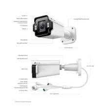 TP-LINK VIGI 4MP lauko IR motorizuota varifokalinė tinklo kamera „InSight S345ZI“, 2,7–13,5 mm
