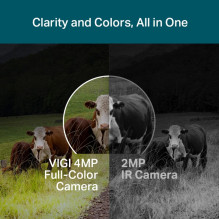 TP-LINK VIGI 4MP lauko spalvota 4G tinklo kamera su pasukamu ir horizontaliu kampu, 4 mm