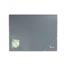 Forpus Premier elasticated folder, A4, plastic, grey