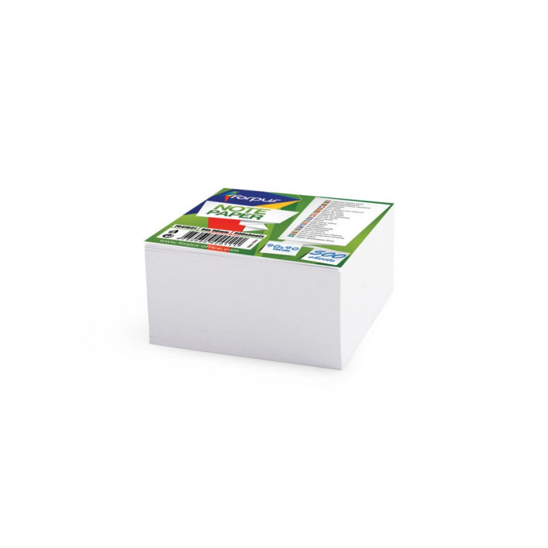 Forpus notepads, 9x9 cm, white, glued (500)