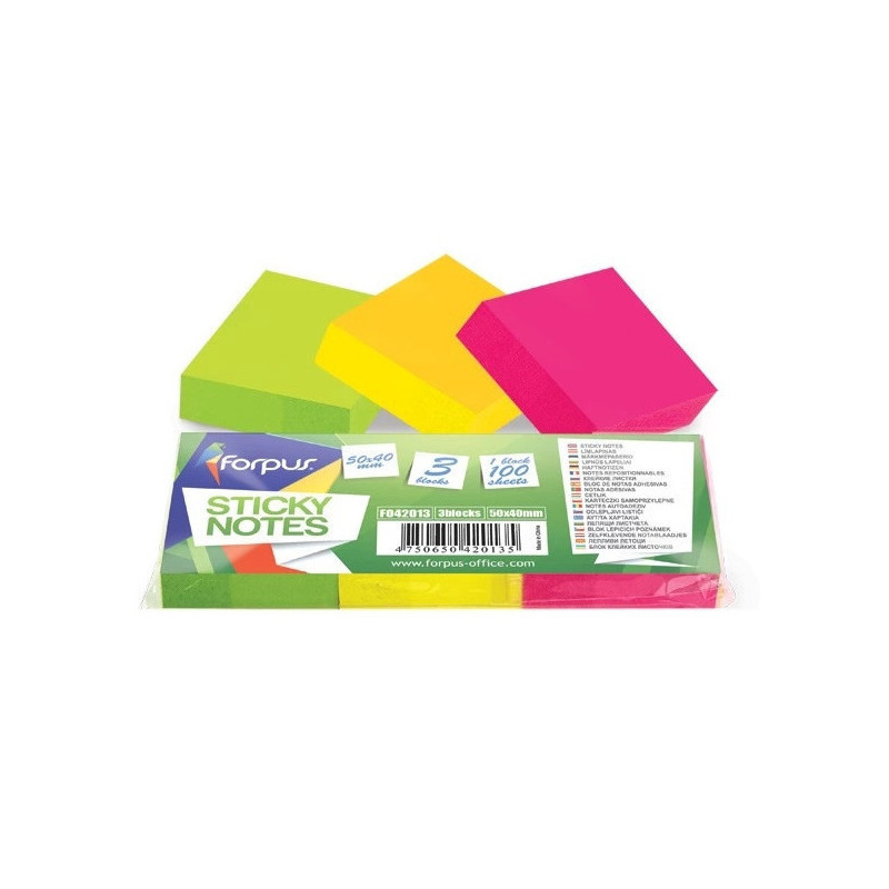 Lipnus lapeliai Forpus, Neon, 40x50mm, spalvoti (3x100)