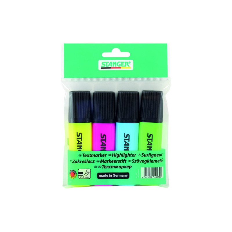 Stanger Text Markers 1-5 mm, 4-color set 180009000