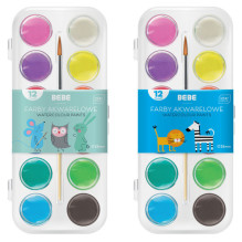 Watercolor paints Interdruk BB KIDS, 12 colors