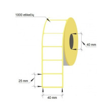Lipnios etiketės 40x25mm / 40, 1000 etikečių