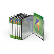 Folder with sleeves Forpus A4, black, 60 sheets