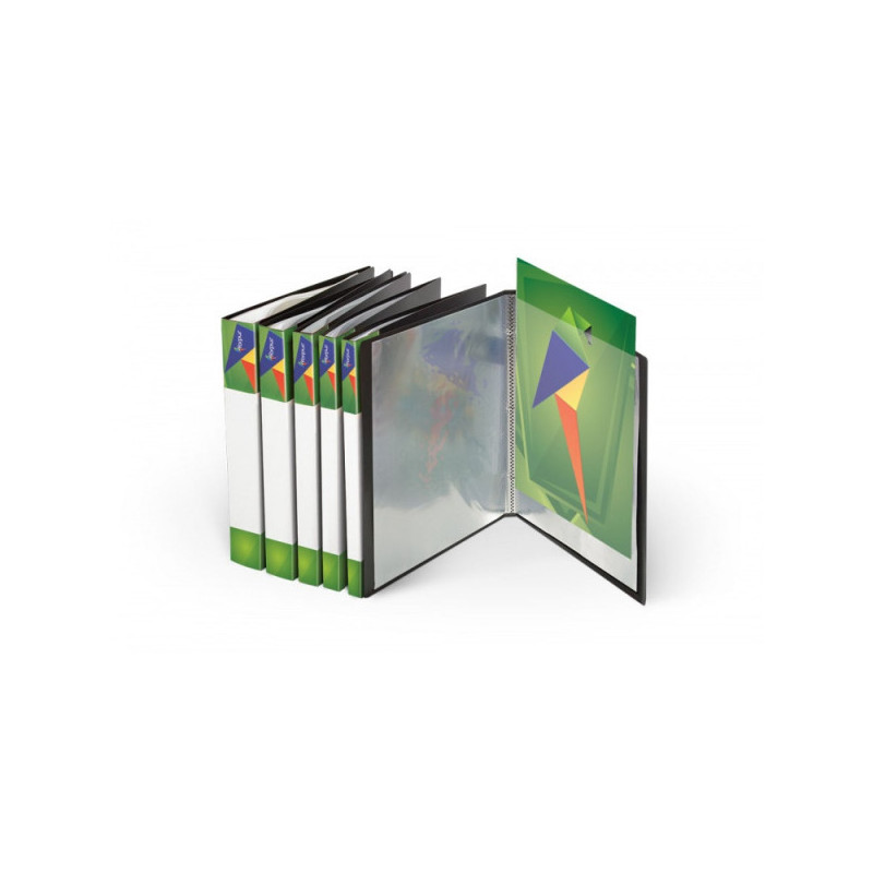 Folder with sleeves Forpus A4, black, 60 sheets