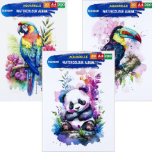 Watercolor notebook A4, 200g. 20 sheets
