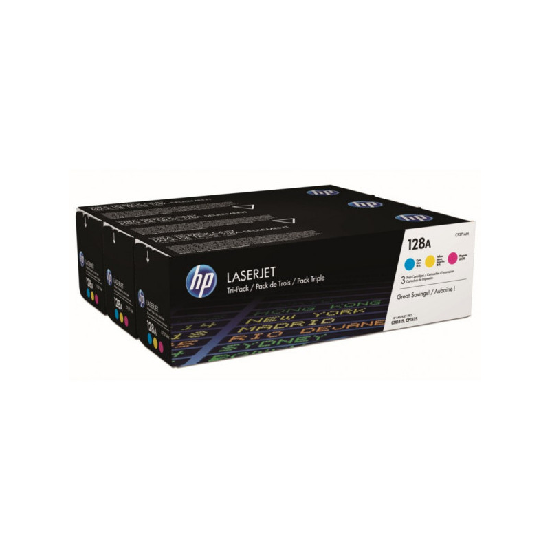 OEM kasetė HP No.128A Multipack (CF371AM) (CE321+CE322+CE323)