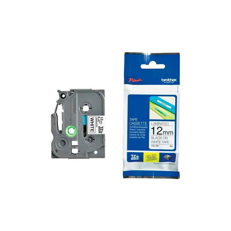 OEM Brother TZEN231 12 black on white