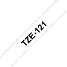 Brother TZe-121 Laminated Tape Black on Clear, TZe, 8 m, 9 mm