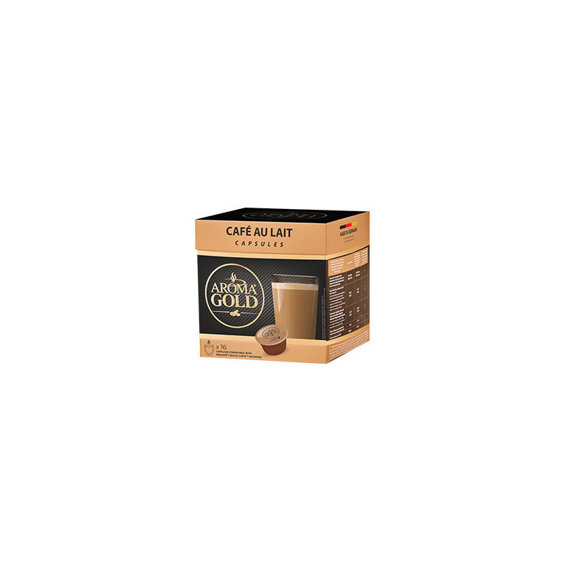 Coffee capsules AROMA GOLD CAFE AU LAIT, 16 pcs.