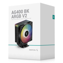 „DeepCool AG400 BK ARGB V2“ mikroschemų rinkinio ventiliatorius, 12 cm, juodas (1 vnt.) „DeepCool AG400 BK ARGB V2“ mikroschemų rinkinio ventiliatorius, 12 cm, juodas (1 vnt.)