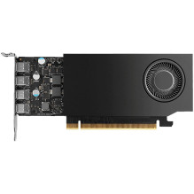 PNY NVIDIA A400 4GB žemo profilio OEM versija, PCI-Express 3.0 x16, LP, 4 GB GDDR6 64 bitų, 3x Mini DP 1.4, 1x ATX laiki