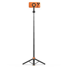 Tech-Protect L10S Bluetooth Selfie Stick Tripod - Black and Orange