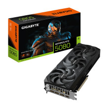 Grafikos plokštė, GIGABYTE, NVIDIA GeForce RTX 5080, 16 GB, GDDR7, 256 bitai, PCIE 5.0 16x, GPU 2670 MHz, trijų lizdų ve