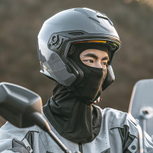 Wozinsky WKM-03B motociklo ir dviračio veido kaukė su žieminiu balaklavu - juoda