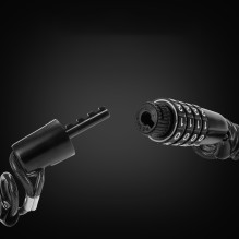 „Wozinsky WBN-01R“ dviračio užraktas dviračio šalmui, atsparus vandeniui, 4 skaitmenų derinys - juodas