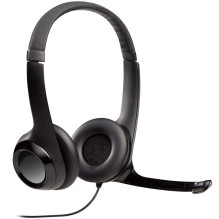 LOGITECH H390 Corded Headset - BLACK - USB