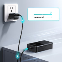 „Joyroom JR-QP192 Star Series Mini 20000mAh 22.5W“ išorinė baterija su skaitmeniniu ekranu – juoda