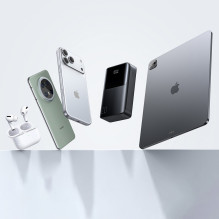 „Joyroom JR-QP192 Star Series Mini 20000mAh 22.5W“ išorinė baterija su skaitmeniniu ekranu – juoda