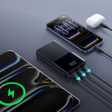 „Joyroom JR-QP191 Star Series Mini 10000mAh 22.5W“ išorinė baterija su skaitmeniniu ekranu – juoda