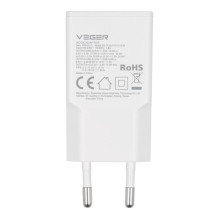 Veger Phone charger VEGER USB A + USB C QC PD 30W 30W1A1C white