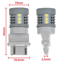 LED lemputės P27 / 7W 3157 16 SMD 3030 6000K - 2 vnt.