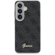 Guess Samsung Galaxy S26 PU 4G Script Metal Logo With MagSafe Case Black
