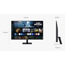 LCD monitorius, SAMSUNG, 32 colių, 3840 x 2160 pikselių, 4K Ultra HD, natūralus kraštinių santykis 16:9, LCD, plokščias,