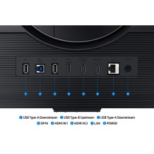 LCD monitorius, SAMSUNG, 27 colių, 3840 x 2160 pikselių, 4K Ultra HD, natūralus kraštinių santykis 16:9, LCD, plokščias,