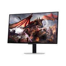 Monitorius, SAMSUNG, 32 colių, žaidimų / išmanusis / 4K, skydelis OLED, 3840x2160, 16:9, 0,03 ms, garsiakalbiai, pasukam